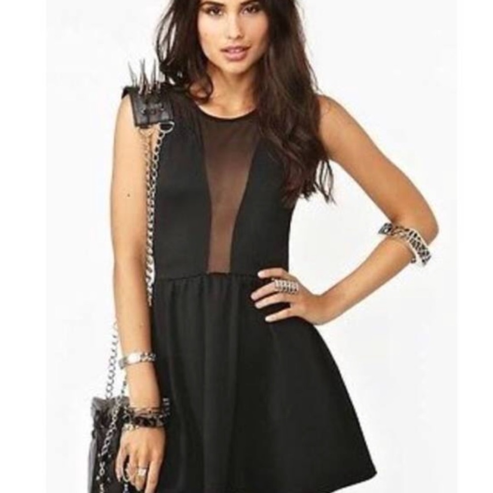 For love and lemons skater little black dress